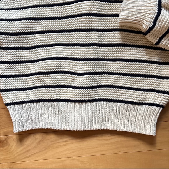 Alex Mill Stripe Cotton Sweater Button Front / Back Crewneck - Wear TWO ways! - Picture 13 of 15